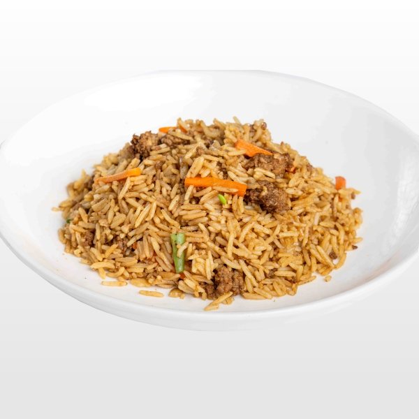 Beef suya Jollof rice