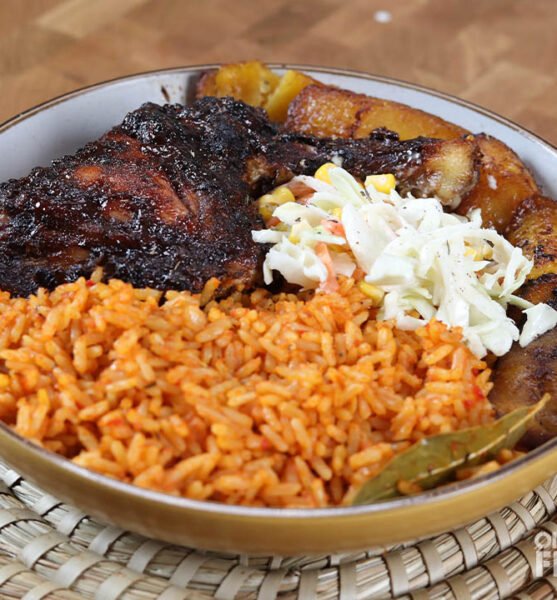 Jamaican Jerk Chicken Jollof rice