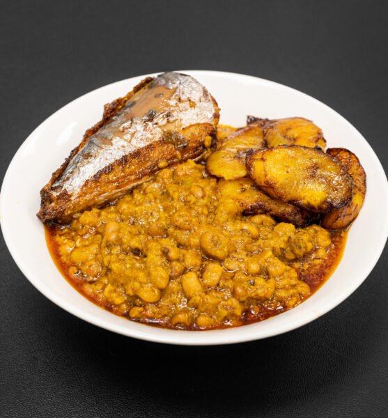 ShalomAfricanFoods_JollofBeansWithFriedMackerelAndPlantains