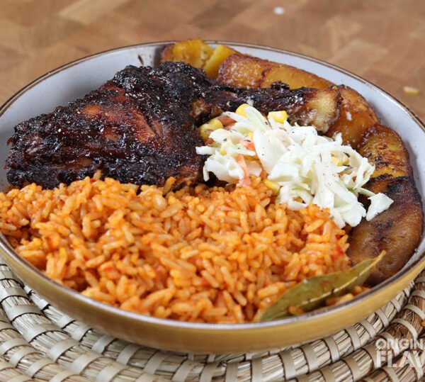 Jamaican Jerk Chicken Jollof rice