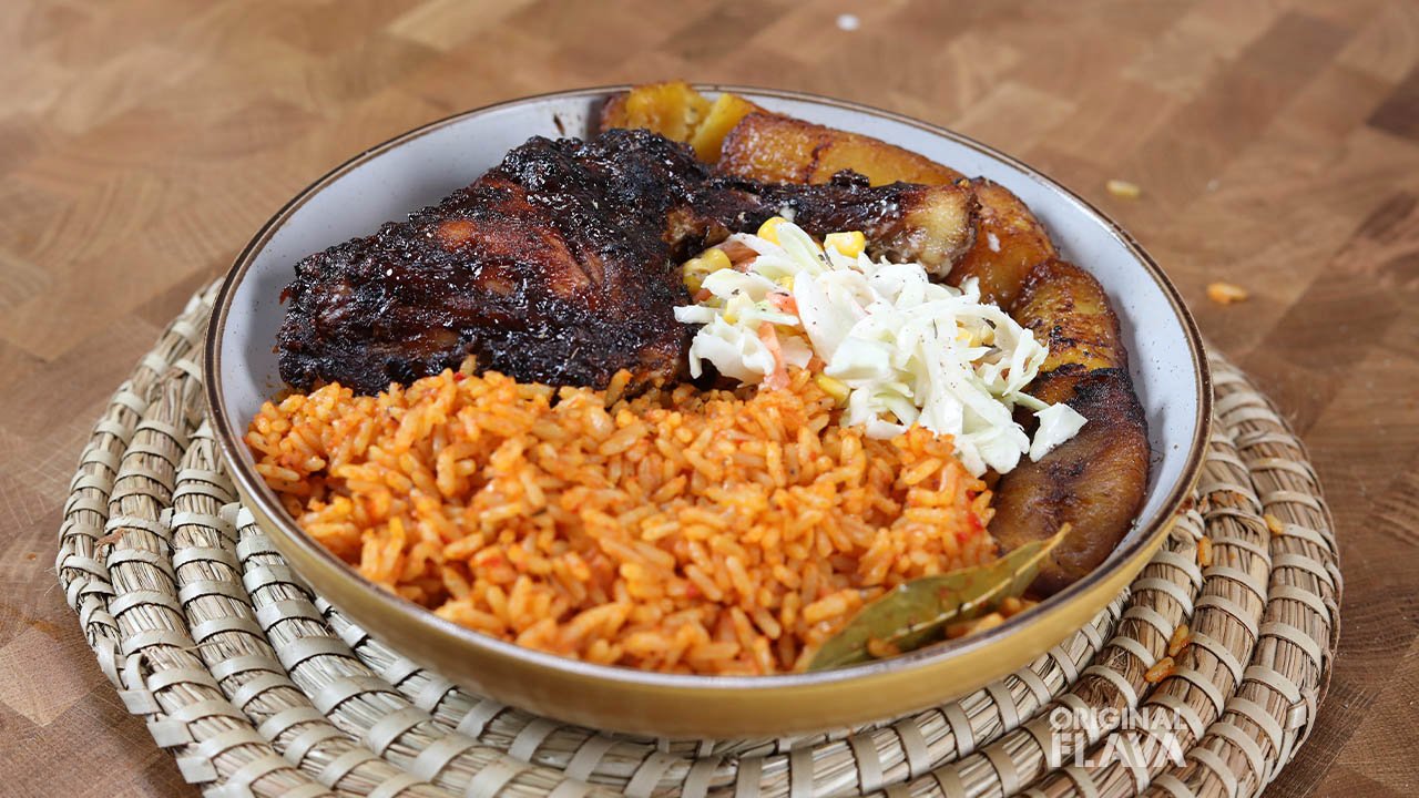 Jamaican Jerk Chicken Jollof rice