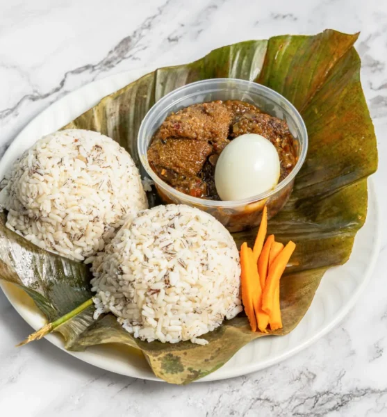 Ofada Rice with Ayamase (Ofada Sauce0