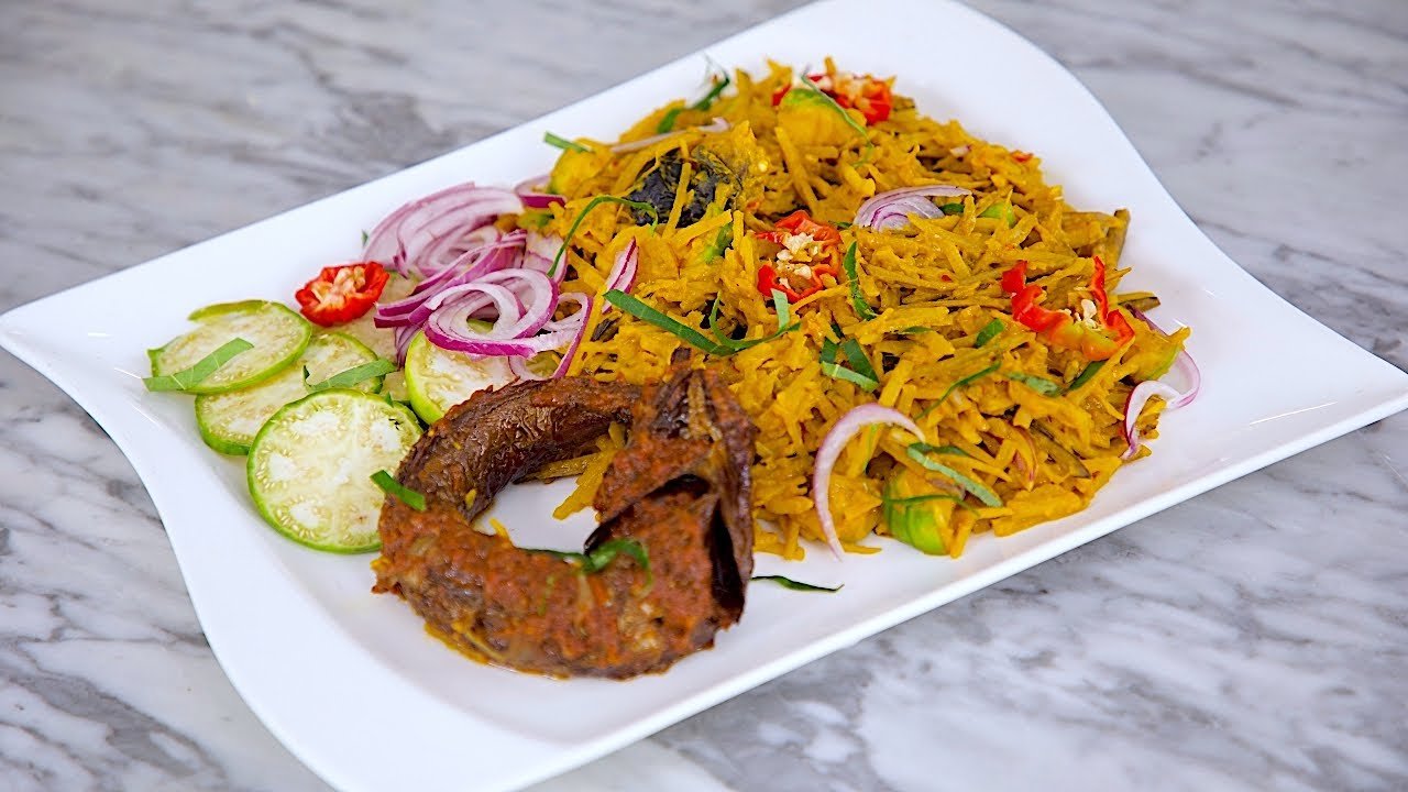 Abacha with Fried/Grilled Fish (African Salad)
