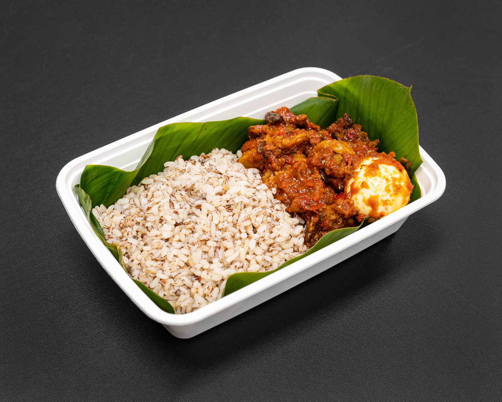Ofada rice with Ofada Sauce