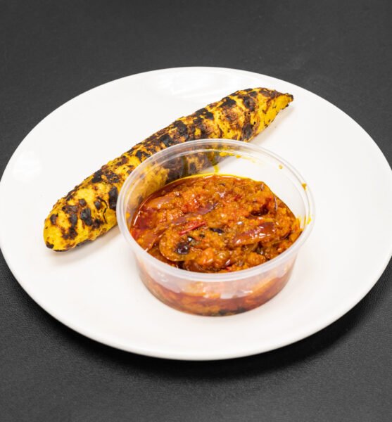 ShalomAfricanFoods_RoastedPlantain BoleSauceWithUgba